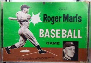 All Star Vintage Board Game 1962 Roger Maris Baseball Game.  Complete.  88 Cards