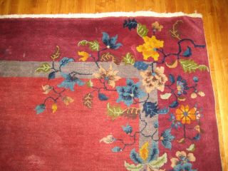 Antique Art Deco Nichols Hand - Knotted 8x10 Chinese Area Rug 12