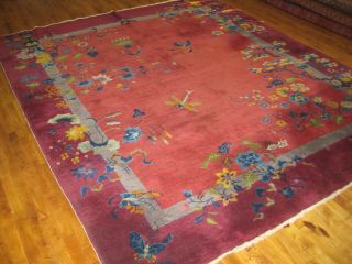 Antique Art Deco Nichols Hand - Knotted 8x10 Chinese Area Rug