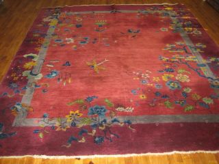 Antique Art Deco Nichols Hand - Knotted 8x10 Chinese Area Rug 2