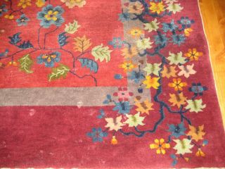 Antique Art Deco Nichols Hand - Knotted 8x10 Chinese Area Rug 5