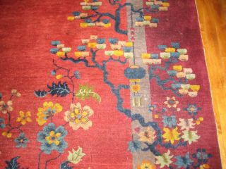 Antique Art Deco Nichols Hand - Knotted 8x10 Chinese Area Rug 6