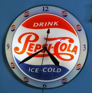 Vintage Pepsi Cola,  Double Bubble Clock.  