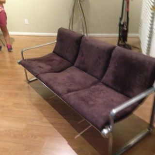 Mid Century Knoll Sling Sofa & 2 Matching Chairs - All 2