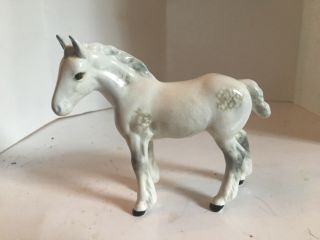 Vintage Beswick Grey Gloss Shire Foal Horse Model 1053 Made 1961