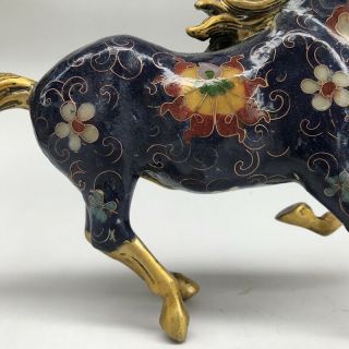 Chinese ancient cloisonne statue hand - carved horse Pentium image 4
