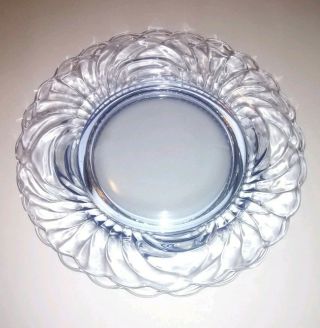 2 Rare Vtg Cambridge Glass Art Deco Caprice Moonlight Blue 9.  25 " Dinner Plates