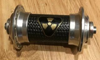 Vintage Nuke Proof Bombshell Carbon Fiber Front Hub 100mm X 32 Hole Mtb Rare
