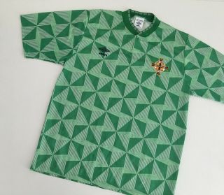 Northern Ireland 1990/92 Home Football Shirt Xl Soccer Jersey Umbro Vintage