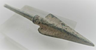 Circa 2000 - 1500bce Ancient Near Eastern Longshot Arrowhead War Relic