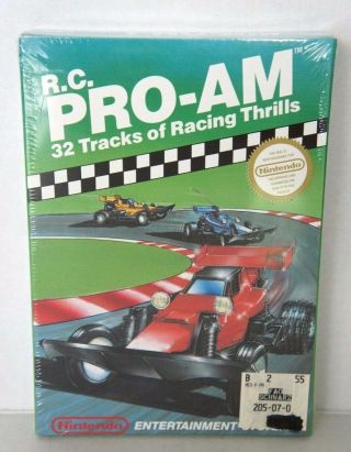 Vintage R.  C.  Pro - Am Racing Game Nintendo Factory Gold Seal