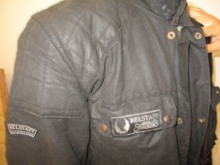 Vintage BELSTAFF TOURMASTER Black Waxed Cotton Driza - Bone Jacket Size XXL 6