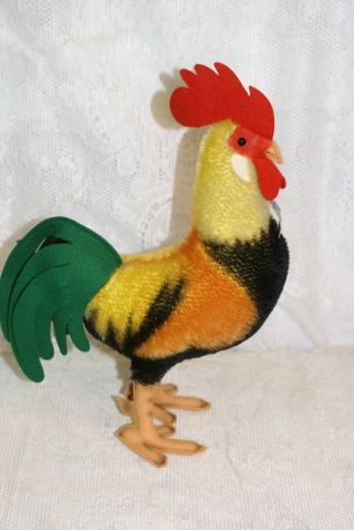 Rare Vintage Steiff Large Size Rooster 11 Inches Tall
