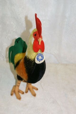 Rare Vintage Steiff Large Size Rooster 11 Inches Tall 2