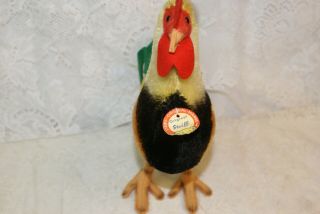 Rare Vintage Steiff Large Size Rooster 11 Inches Tall 3