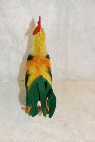 Rare Vintage Steiff Large Size Rooster 11 Inches Tall 5