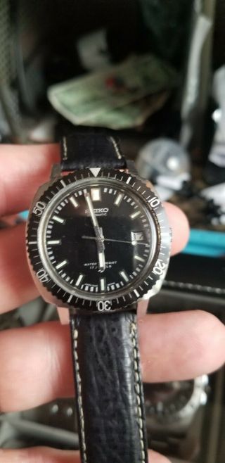 Authentic Vintage Very Rare Seiko 7005 8052 Diver Poor Man Watch Ss 4