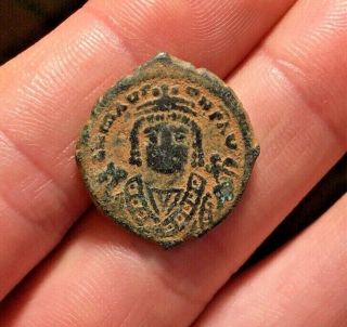 Great Ancient Roman Coin Antioch Maurice Tiberius 582 - 602ad K Anno Ix 4.  87g