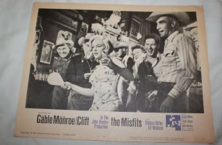 Marilyn Monroe Lobby Card The Misfits With Clark Gable 1961 6 Vintage