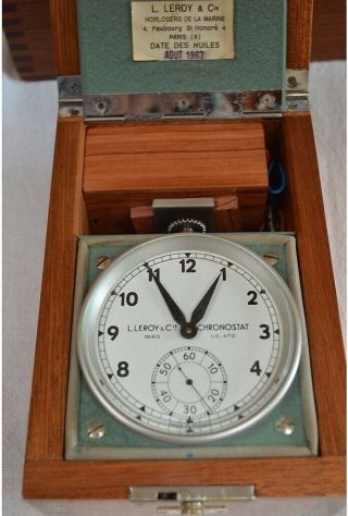LEROY & Cie.  Chronostat III Marine Chronometer French Navy RARE 3