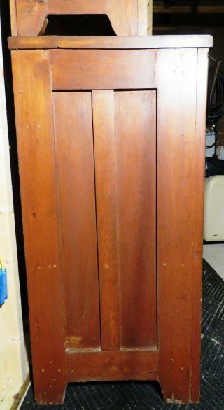 Antique 19th Century primitive Early American step back hutch. 5