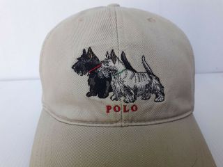 Vintage POLO SPORT by RALPH LAUREN Dogs Cap Hat Khaki Tan Adjustable 2