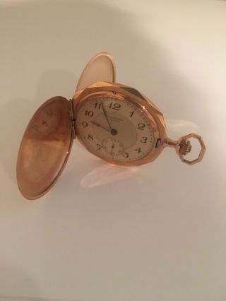 Antique 14k Gold Pocket Watch by Tavannes WATCH 4