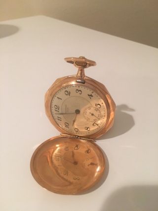 Antique 14k Gold Pocket Watch by Tavannes WATCH 7