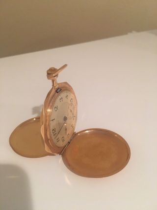 Antique 14k Gold Pocket Watch by Tavannes WATCH 8