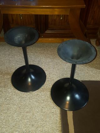 Vintage Bose 901 Black Tulip Speaker Stand Pedestals