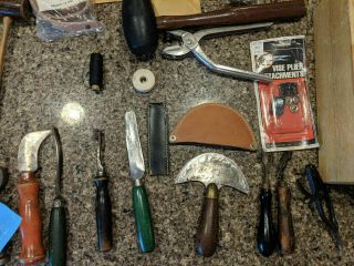 Vintage Leather Tools,  Leather craft,  knives,  snap kits,  grommet setters 2