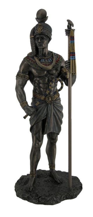 Khonsu Ancient Egyptian God Of The Moon Bronze Finished Statue