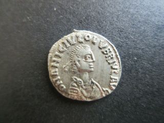 Anicius Olybrius 472 Ad Ancient Roman Silver Coin.  Vandals.