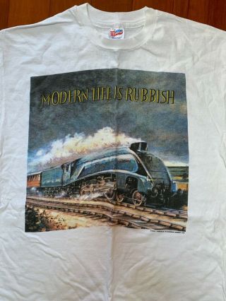 Vintage Blur Modern Life Is Rubbish Uk Tour T - Shirt Indie Oasis