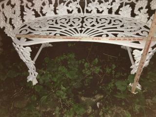 Vintage Antique Cast Iron Metal Victorian Style Garden Bench Loveseat 1940 ' s 5