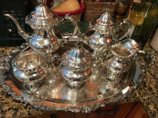 Deposit On 6 Pc Museum Quality Wallace Grande Baroque Sterling Coffee / Tea Set
