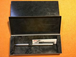 Vintage Rotring 900 Side Knock Matte Silver Ballpoint Pen