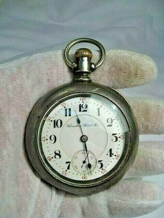1902 Hamilton 940 Heavy Silver Pocket Watch,  21 Jewel 18s.  Massive 8.  4 Oz.