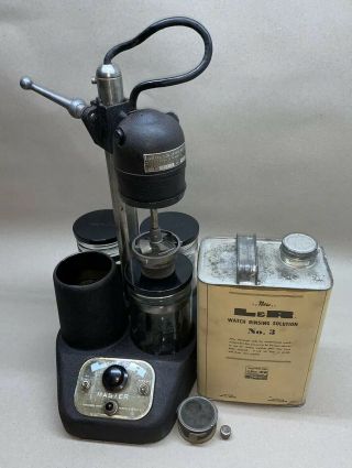 Vtg Watchmakers L&r Mastermatic Watch Cleaning Machine Watch Jewelry Repair Tool