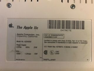 Apple IIc Vintage Computer System 2C 2