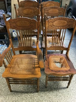 Set Of 6 Larkin 1 Dining Double Pressed Back Chairs