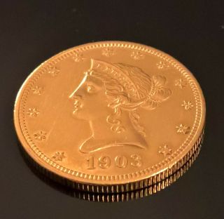 1903 $10 Liberty Gold Eagle Rare Key Date Au,  Low Mintage (125k) Estate Find