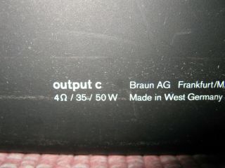 Vintage BRAUN output c/ loudspeakers (Design: Dieter Rams 1975) compact output 4