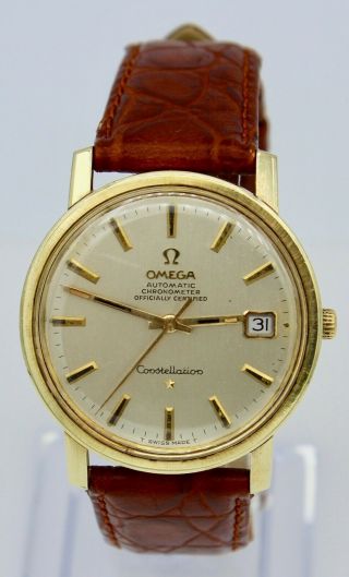 Vintage 1968 Omega Constellation Watch Date Men 