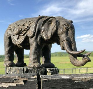 Ancient Oriental Bronze Sculpture Of An Elephant