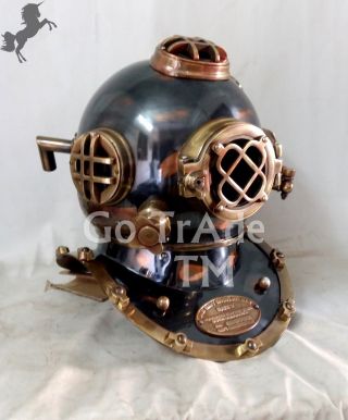 Sea Divers Scuba Antique Us Navy Diving Helmet Boston Deep Marine Vintage Gift