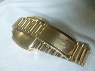 Vintage Men ' s Pulsar Calculator Flick Wrist LED Digital Goldfilled Watch 6