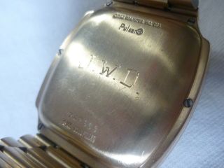 Vintage Men ' s Pulsar Calculator Flick Wrist LED Digital Goldfilled Watch 9