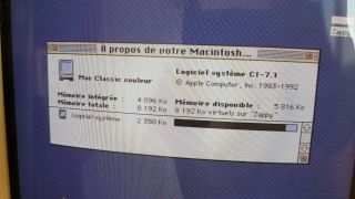 Vintage Apple Macintosh Color Classic M1600 French Francais C1 - 7.  1 1993 4