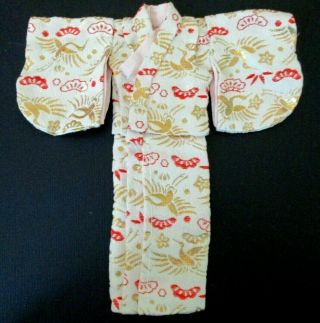 RARE Japanese Exclusive SKIPPER DOLL KIMONO with Red Felt Slippers 2